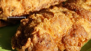 JUICY CRISPY FRIED CHICKEN BREAST Island Vibe Cooking [upl. by Acinorrev]