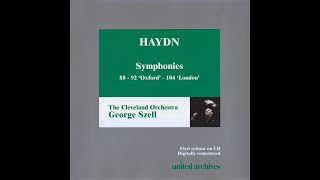 Szell Cleveland O  Haydn  Symphonies 88  92 Oxford  104 London 194954 [upl. by Levram]