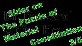 The Puzzle of Material Constitution 35  Mereological Nihilism and Cohabitation Theory [upl. by Zurheide456]