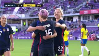 USWNT vs Brazil Megan Rapinoe Goal  Feb 21 2021 [upl. by Sherrod]