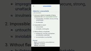 Unassailable word meaning howtolearnwordmeaning [upl. by Chamberlain]