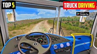 top 5 truck driving games for android  best truck simulator game on android 2023 [upl. by Llehcor]