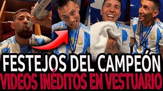 ¡ASÍ FESTEJÓ ARGENTINA CAMPEON en los VESTUARIOS videos inéditos [upl. by Franciska]