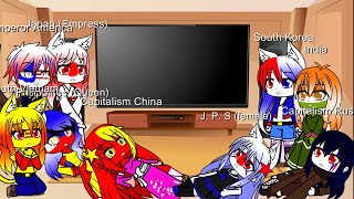 Countryhumans my au’s react to The East Asians Icariaball [upl. by Odlonra]