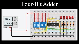 4Bit Ripple Carry Adder Logic Circuit  Discrete Mathematics [upl. by Eittel917]