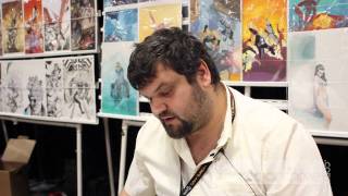 Esad Ribic Talks Shop at NYCC 2011 [upl. by Ynetsed754]