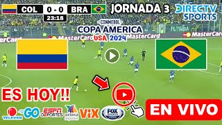 Colombia vs Brasil en vivo donde ver a que hora juega Colombia vs Brasil Copa América 2024 juego [upl. by Tergram]