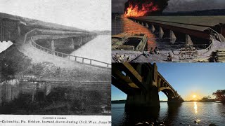 1814 Longest Bridge in the world ColumbiaWrightsville Photographs amp 1930 Veteran’s Memorial [upl. by Prissy527]