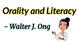 Orality and Literacy  The Technologizing of the word by Walter J Ong [upl. by Ameerak579]