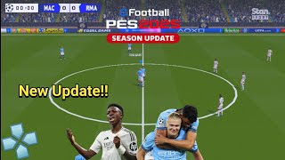 New Update eFootball PES 2025 PPSSPP Update Transfer ampKits 2425 New Kits UCL Best Graphics HD [upl. by Areek197]