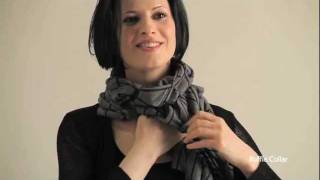 How To Tie a Fall Scarf EILEEN FISHER [upl. by Cirdnek842]