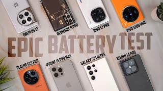 EPIC 2023 Flagship Battery Drain Test  OnePlus 12 Vivo X100 Pro S23 UltraiPhone 15 Pro Max… [upl. by Florin]