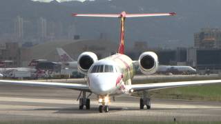 松山機場TSARCSS Embraer Legacy 650 N688JC Jackie Chan 成龍專機 10跑道起飛 [upl. by Antonetta]