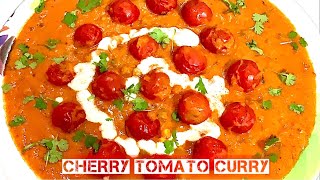 Cherry tomato masala curryCherry Tomato Green Peas Curry For Rice Chapati And PuriTelugu Recipes [upl. by Nnaitsirhc205]