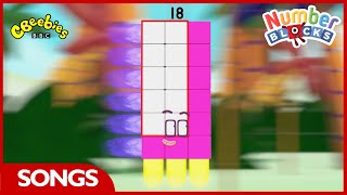 Eighteen  Numberblocks  CBeebies [upl. by Siramaj]