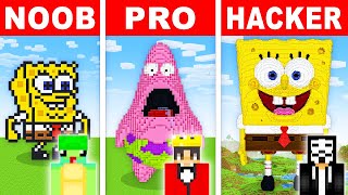 NOOB Vs PRO SPONGEBOB HOUSE Build Challenge In Minecraft [upl. by Oibesue]