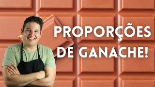 PROPORÇÕES DE GANACHE Recheio Blindagem Ao leite Branco Meio amargo Tem sim tudo aqui [upl. by Bullen]