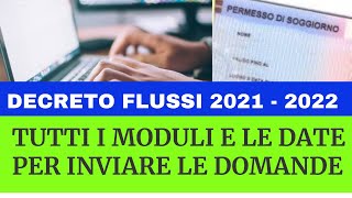 DATE DEL CLICDAY E MODELLI DA COMPILARE NEL DECRETO FLUSSI PER CHIEDERE IL PERMESSO DI SOGGIORNO [upl. by Rehotsirk1]