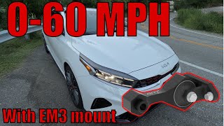 2023 Kia Forte GT 060mph w SXTH EM3 Mount [upl. by Ayerdna]