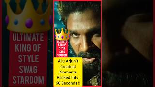 🔥Allu Arjuns Greatest Moments Packed Into 60 Seconds  Ultimate King of Style Swag and Stardom 👑 [upl. by Garris]