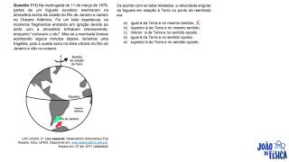 ENEM 2019  Cinemática  Na madrugada de 11 de março de 1978 partes de um foguete soviético [upl. by Artinak]