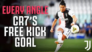 🎯 Cristiano Ronaldos First Juventus Freekick Goal From Every Angle 🎥 [upl. by Meehar]