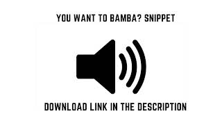 You Want To Bamba You Wana Chill With The Big Boys   Snippet [upl. by Winni]