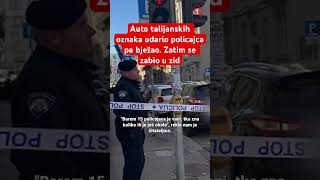 Auto talijanskih oznaka udario policajca pa bježao Zatim udario u zid ‘Čula sam jurnjavu’ [upl. by Kusin642]