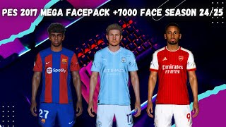 PES 2017 New Mega Facepack Season 2024 For All Patches  Download amp Install [upl. by Je]