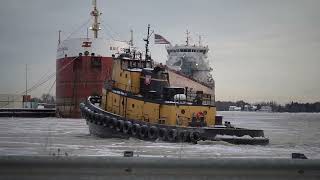 Duluth Harbor 20232024 Winter Layup Ice Breaking 2 [upl. by Edme249]