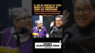 Chavistas disidentes María Alejandra Díaz y Cabeza e Mango reconocen la ignominia del CNE y TSJ [upl. by Gwyneth]