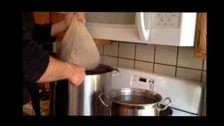 How to Sparge with an all grain batch of beer using the Brew in a bag method [upl. by Annavoj]