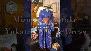 Mizutamabatake Yukata Remake Dress handmade anime manga kimono remake ハンドメイド japan [upl. by Ydnolem75]