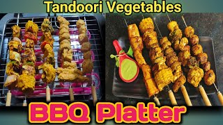 Tandoori Vegetables  Indian starter Recipe  Electric Barbeque Barbeque at home [upl. by Sadnac896]