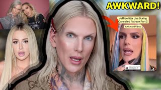 Jeffree Star amp Tana Mongeau Have a Awkward Encounter While Live [upl. by Andriette]