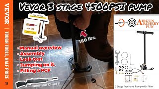 Vevor 3 stage 4500psi Hand pump Unboxing  Assembly amp First impressions Avaible  AirgunArcheryFun [upl. by Ratha]