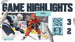 Seattle Kraken at Anaheim Ducks  1125 Game Highlights [upl. by Ylrbmik412]