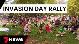 Hundreds expected to march at Sydney Invasion Day rally  7 News Australia [upl. by Ynatil]