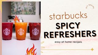 Starbucks Spicy Refreshers At Home Recipes [upl. by Vannie]