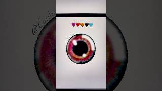 🩷❤️🧡🖤🩵 Eye colors colormixing art digitalart drawing procreate shortvideo [upl. by Leelaj]