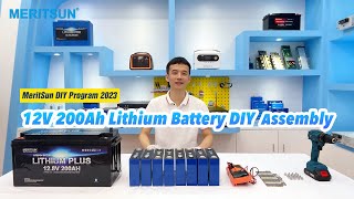 12V 200Ah Lithium Battery DIY assembly  MeritSun Update [upl. by Cormack739]