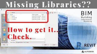 How to get missing Revit Content Library  Install Revit Libraries [upl. by Gayn]