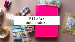 Filofax Setup Fluoro Pink und sommerliche Wochendeko in gelb [upl. by Poree392]