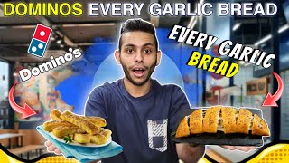 Every Dominos Garlic Bread Taste Test  NomBom  Dominos India  Food Challenge [upl. by Etnoid962]