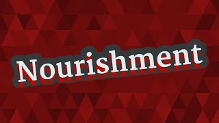 NOURISHMENT pronunciation • How to pronounce NOURISHMENT [upl. by Ellehsim]