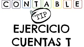 EJERCICIO CUENTAS T  CONTABILIDAD [upl. by Blain]