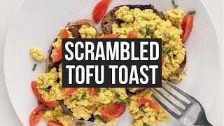 Easy Vegan Scrambled Tofu Toast Recipe Beginner Friendly [upl. by Ettebab856]