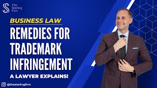 REMEDIES FOR TRADEMARK INFRINGEMENT  LAWYER EXPLAINS injurylawyer [upl. by Hausmann]