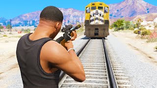 STOPPING THE TRAIN In GTA 5  Amazing Experiments 3 GTA V Gameplay [upl. by Kayne]