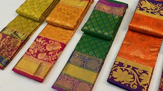 KANCHI PATTU SAREES  PURE HANDLOOM SAREES  WEDDING SAREES  LATEST COLLECTION OF 2020  HYDERABAD [upl. by Milissent]